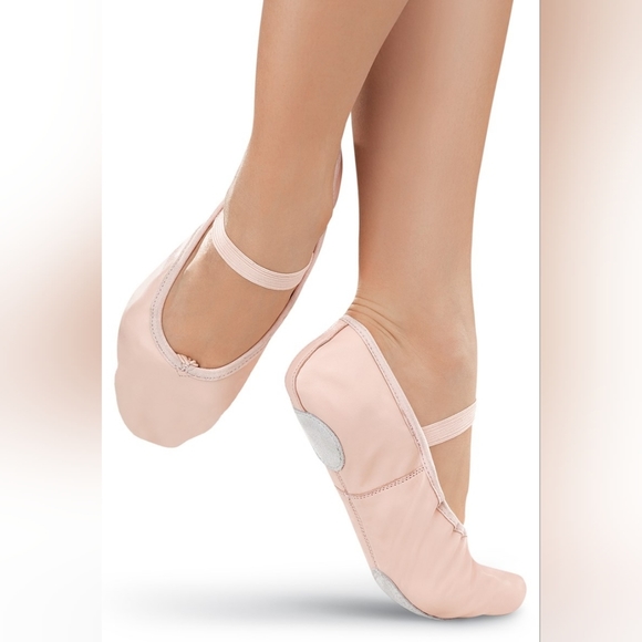 NIB Liberts Split Sole Leather Ballet Dance Slippers Balletcore Pink 9.5 - Picture 1 of 8